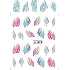 Amazon MSmask Fashion Cute Feather Nail Water Decals Art Transfer Stickers Nail DIY Decoration