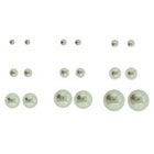 Target Multi Sized Pearl Stud Earrings Set of 9 - Silver/Ivory