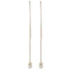 Target Long Wire Threader Earrings with Clear Stone - Clear/Gold