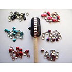 Amazon Nail Art 600 Pieces Mix 3mm SQUARE Metal Studs for Nails, Cellphones