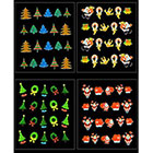 Zeagoo Christmas Tree 3D Nail Art Sticker Decal Tips Decoration in  